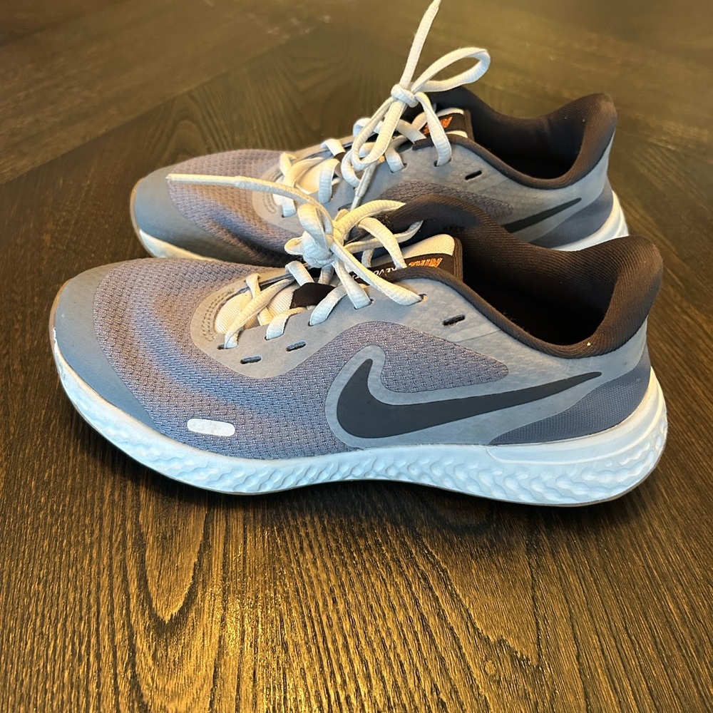 Nike Grey Revolution Running Shoes Size Youth 4 or Women’s Size 6